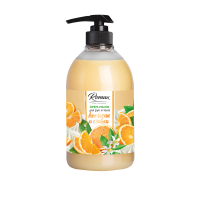 Мыло крем 1л RoMaX Апельсин и сливки дозатор (8)