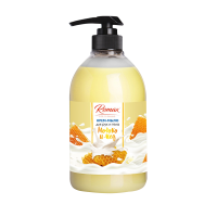 Мыло крем 1л RoMaX дозатор Молоко и мед (8)