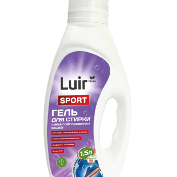 Гель д/стирки Luir 1,5л Sport для сильнозагрязненных вещей (6)