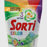 Капсулы для стирки  17шт Sorti Колор дой-пак (60)