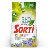 Порошок д/стирки Sorti 2,4кг Color Цветущий лен авт (4/192)