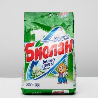 Порошок д/стирки Биолан 6кг Белые цветы авт (96)