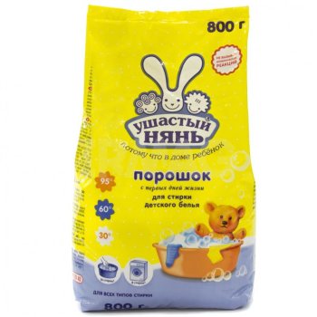 Порошок  для стирки УшастыйНянь  800гр (16)