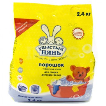 Порошок для стирки УшастыйНянь 2,4кг (6/288)