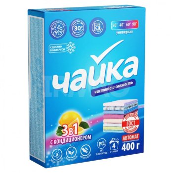 Порошок для стирки Чайка  400г Универсал 3в1 авт (18)