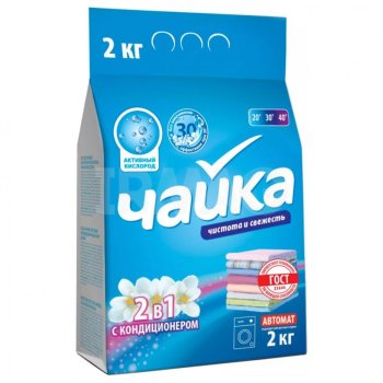 Порошок д/стирки Чайка 2кг Универсал 2в1 авт (7)