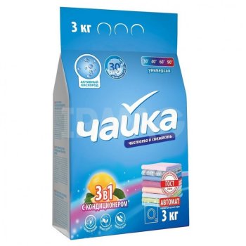 Порошок для стирки Чайка 3кг Универсал 3в1 авт (5)
