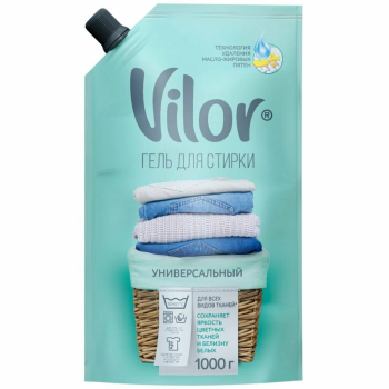 Ср-во д/стирки Vilor 1л универсальный дойпак (6)