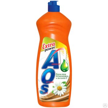 Ср-во д/посуды Aos  900мл Бальзам Ромашка и вит Е (12/600)
