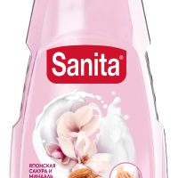 Ср-во д/посуды Sanita 450г Pure Миндаль и японская сакура (10)  акция
