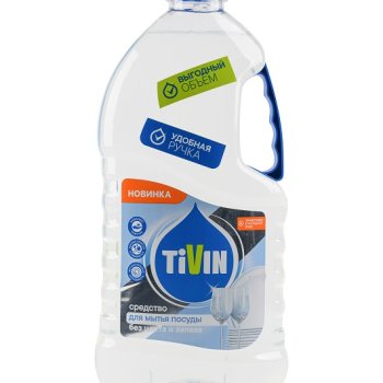 Ср-во д/посуды TIVIN 3л б/отдушек и красителей (4)
