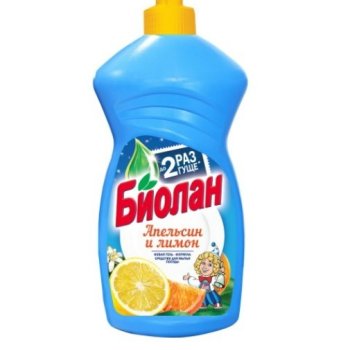 Ср-во д/посуды Биолан 450мл Апельсин и Лимон (20/1080)