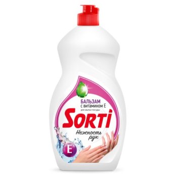 Ср-во д/посуды Капля Sorti 1300мл Бальзам витамин Е (9/450)