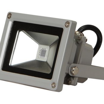 Прожектор диодный  10Вт IP65 RGB Jazzway PFL-RGB серый (24)