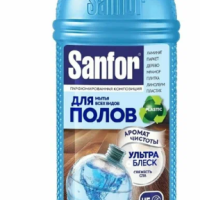 Ср-во д/мытья полов 1л свежесть СПА Sanfor (9)