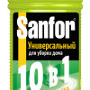 Ср-во д/уборки Sanfor 1кг универсал Лимонная свежесть с хлором (10)