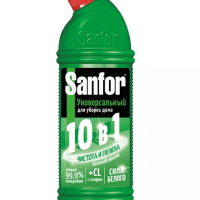 Ср-во д/уборки Sanfor 750г универсал Зеленое яблоко с хлором (15)