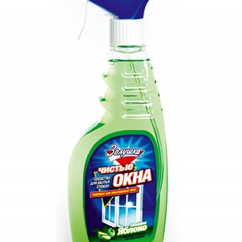 Средство для мытья стекол 0,5л с тригером Зеленое яблоко Золушка (12)