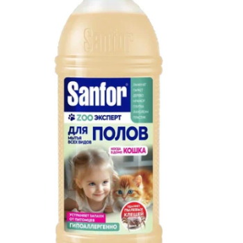 Ср-во д/мытья полов 500мл ZOO эксперт когда в доме кошка Sanfor (6)