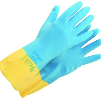 Перчатки неопрен/латекс сверхпрочные р.10 (XL) Ultima ColorGuard (12/144)