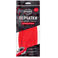 Перчатки резиновые сверхпрочные удл манжета S Aviora (12/60)