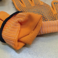 Перчатки акриловые ПВХ оранжевые Точка р.9 10кл (10/300) акция
