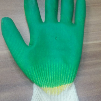 Перчатки х/б обливные двойной латекс 13кл размер 9 зеленый (10/100/300)