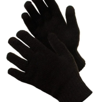 Перчатки х/б 4 нити черные 7 класс размер 7 (10/200)