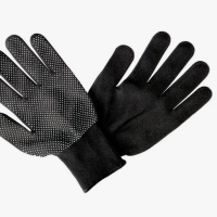 Перчатки полиэстер микроточка ПВХ р. 9 L черный Libry (12/120)