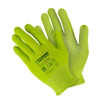 Перчатки полиэстер микроточка ПВХ р.9 цветные Fiberon (120)