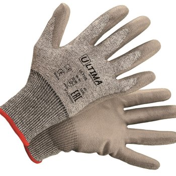 Перчатки волокно порезостойкое с полиуретановым покрытием 13кл р. 9 Ultima (12/144)