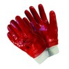 Перчатки полиэстер+х/б ПВХ полный облив Повыш стойкость к загрязн р10 XL Libry красный (12/240)