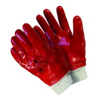 Перчатки полиэстер+х/б ПВХ полный облив Повыш стойкость к загрязн р10 XL Libry красный (12/240)