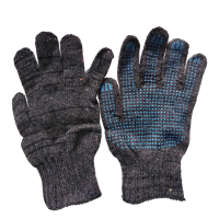 Перчатки Зимние полушерстяные с ПВХ 7,5кл (6 нитей) серые р.10 (10/300)