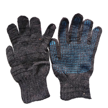Перчатки Зимние полушерстяные с ПВХ 7,5кл (6 нитей) серые р.10 (10/300)