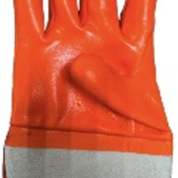 Перчатки Зимние х/б с флисовой подкладкой облив ПВХ манжета-крага (12/120)