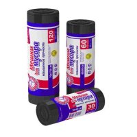 Пакеты для мусора  20л 30шт 6мкм рулон черный Avikomp Стандарт (50)