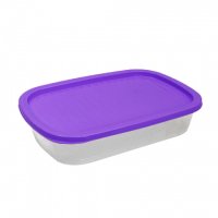 Контейнер для СВЧ и заморозки 1л прямоугольный Микс (33)