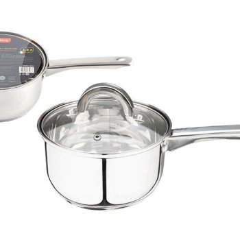 Ковш с крышкой Mediano, 1.9л, нерж. сталь, ручки из нерж. стали Mallony