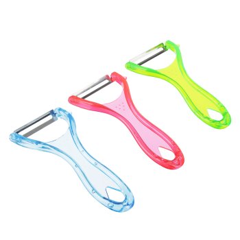 Овощечистка горизонтальное лезвие 12,5x6,5x0,7см 3 цвета (24)