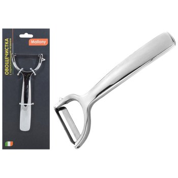 Овощечистка горизонтальное лезвие сплав цинка хромированный лезвие нерж сталь Mallony (36)