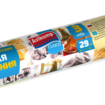 Рукав для запекания 0,29x3м 11мкм клипсы Авикомп в пакете (50)