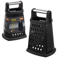 Терка четырехгранная нержав сталь GR-052-8 черная Mallony (24/72)