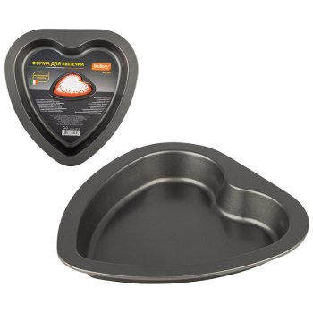 Форма для выпечки фигурная 22,5x23,3x3см "Сердце" сталь Amore Mallony (24) акция