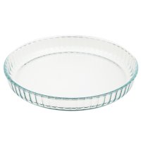 Форма для запекания 1,6л жаропрочное стекло круглая рельефный бортик 27,7х3,5см Satoshi (6)