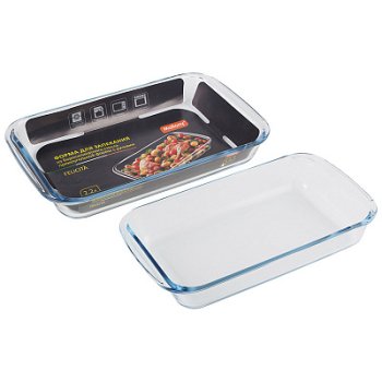 Форма для запекания 2,2л боросиликатное стекло прямоугольная Felicita (6)