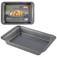 Форма для запекания металл 37,5x25,5x5см прямоугольная BF-006 Mallony (24)