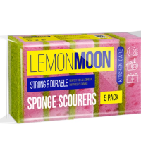 Губка д/посуды  5шт Крупнопористые Lemon Moon 100х71х29 (60)