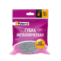 Мочалка из нержав стали 40гр спиральная Paterra (100)