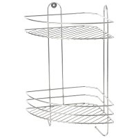 Полка угловая двухярусная Vento Plus 23х23х41,5см хром  (1)
